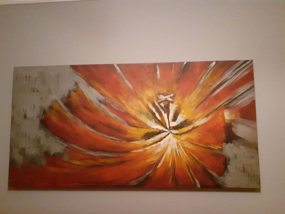 Tela decorativa pintada á mão