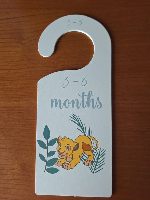 7 Cabides Separadores para Roupa de Bebé Rei Leão Disney