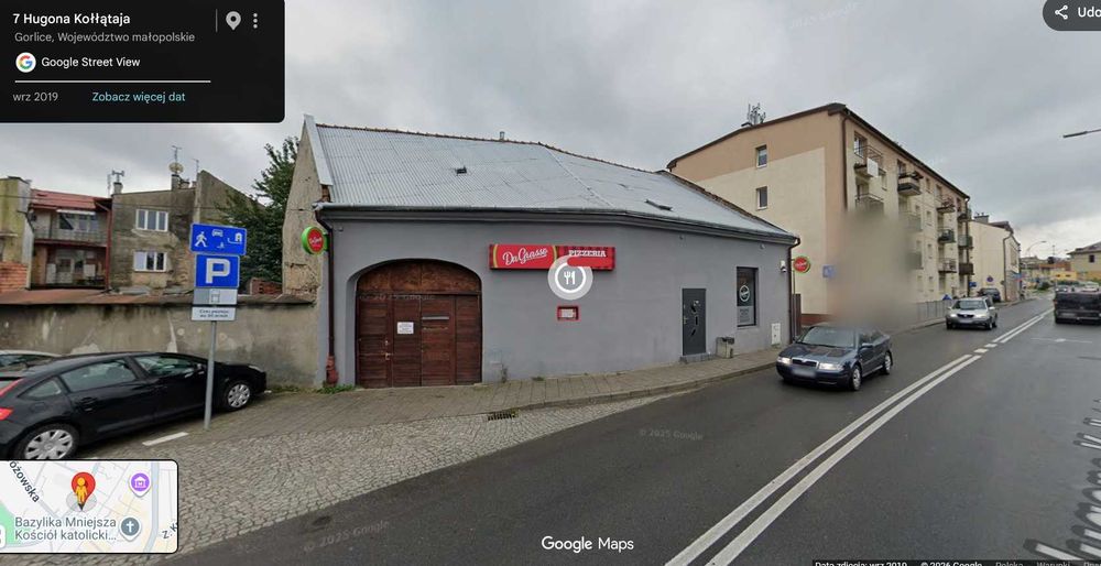 Wynajmę Lokal handlowo-usługowy centrum Gorlic 150m2 + działka ( Pizzeria Gastronomia itd)
