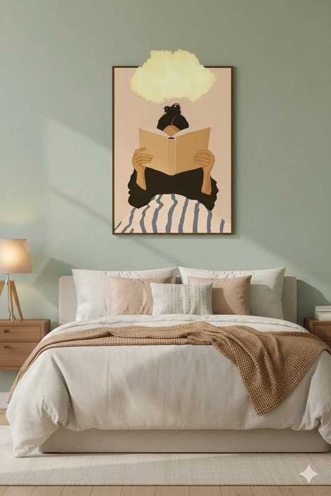 Quadro com luz peça única