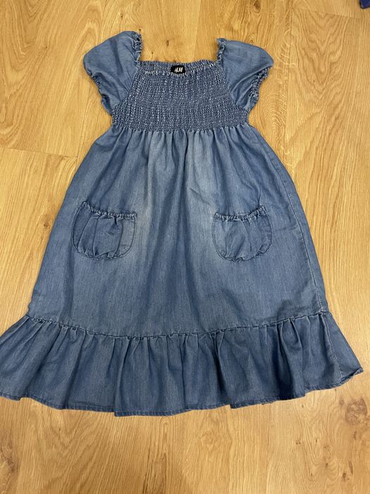 Sukienka jeans 128 dziewczęca dla dziewczynki