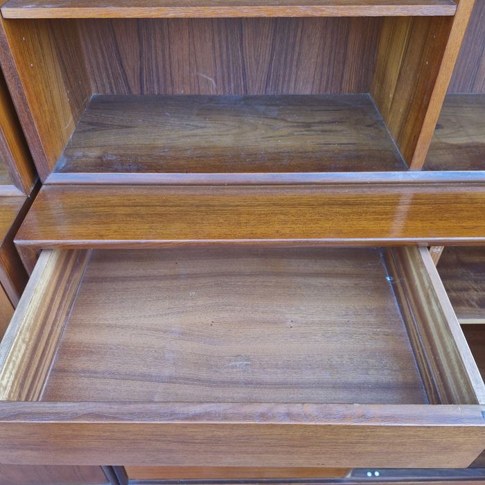 Komoda Tekowa  Marian  Grabinski prl / Szafka prl / Biblioteczka prl