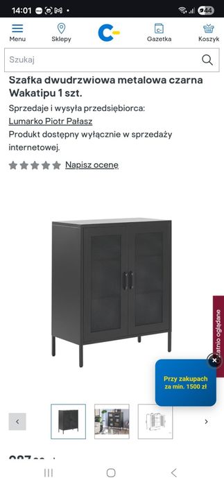 Szafka metalowa czarna