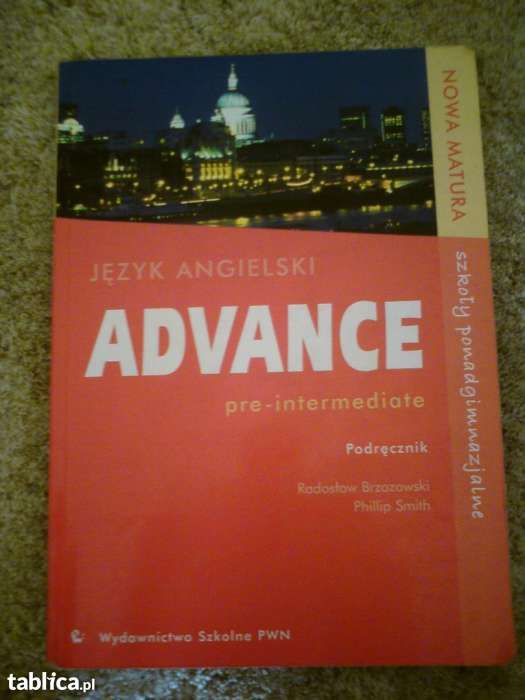 Podręcznik J.Angielski ADVANCE pre-intermediate !