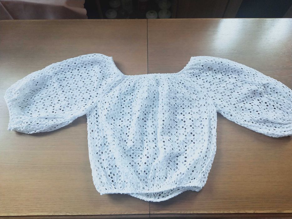 Crop Top haft / bluzka biała