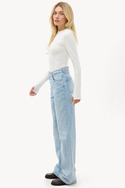 Тредові блакитні джинси прямого крою Loavies