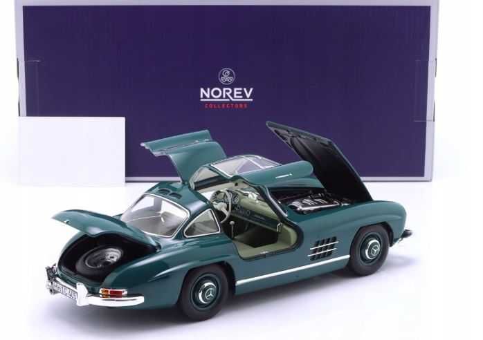 Mercedes 300sl Gullwing racing green Norev 1:18