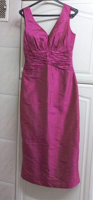 Vestido cerimónia, seda pura , tamanho S
