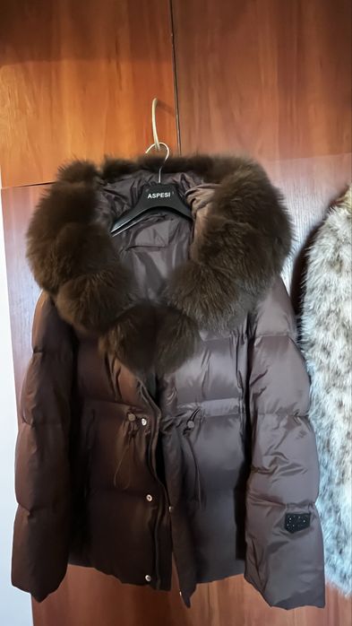 Пуховик куртка шоколадного кольору