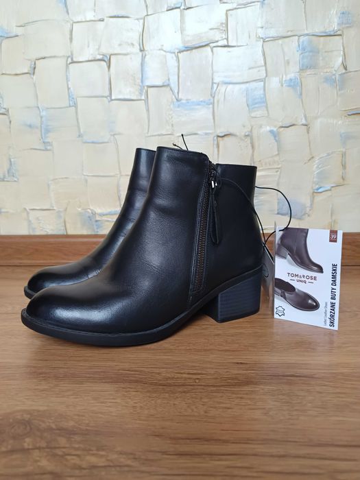 Botki damskie skóra naturalna