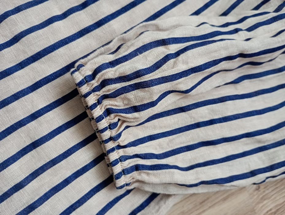 Bluzka lniana w paski M