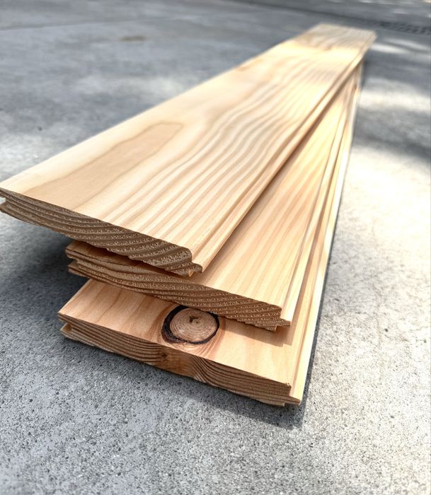 Deska elewacyjna modrzew , podbitka dachowa , sklep z drewnem