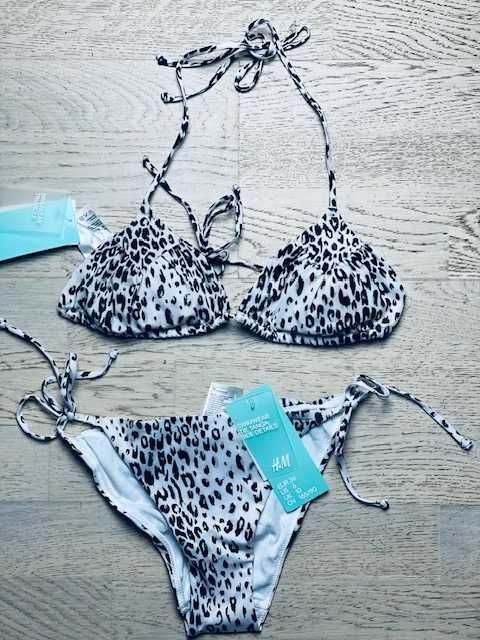 Strój kąpielowy dwuczęściowy bikini panterka H&M Rozm. 36