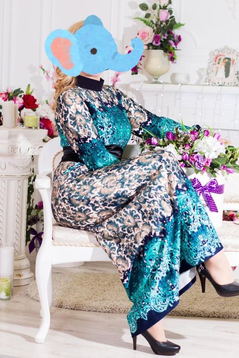 Шикарное длинное платье