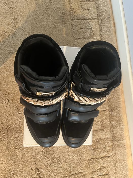 buty skórzane trampki na koturnie bekett