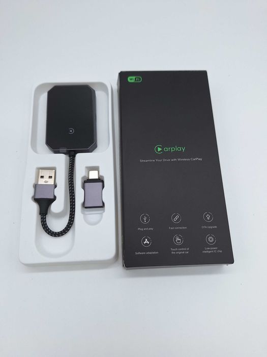 Bezprzewodowy adapter samochodowy 2 w 1 CarPlay i Android
