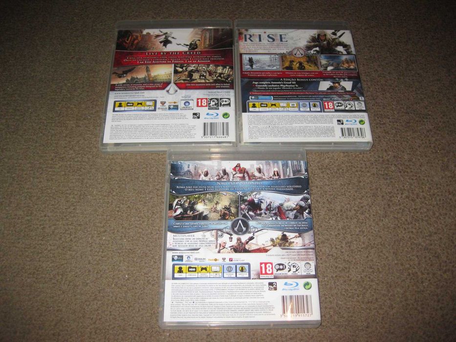 3 Jogos da Saga "Assassin`s Creed" para PS3/Completos!