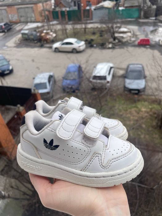 Білі шкіряні Кросівки adidas NY p.22,