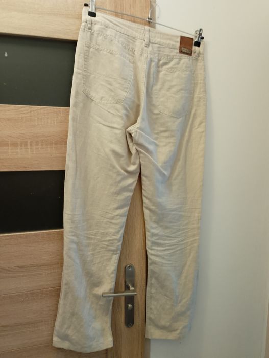 Spodnie bawełniano-lniane, Andrew James, rozm. 31/32