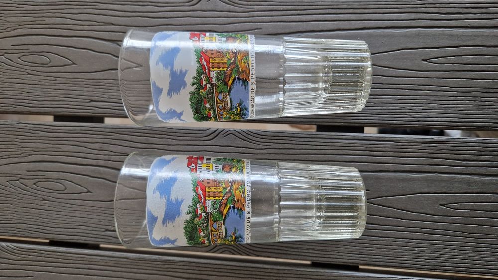 2 copos vintage recordação Termas de S. Pedro do Sul