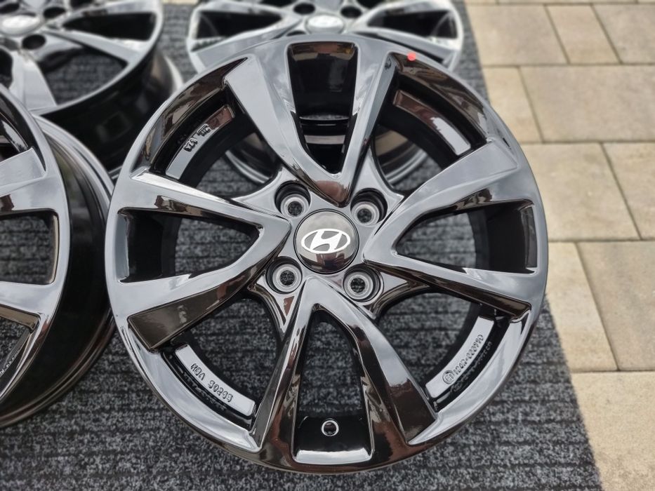 Hyundai 15" nowe felgi alu i10 i20 Inster Bayon 4x100 czarne alufelgi