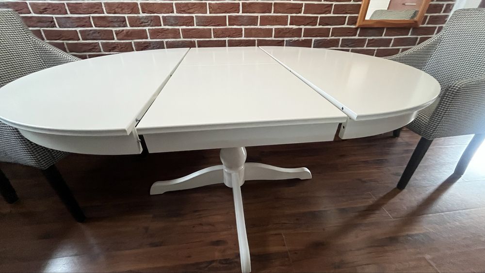 Stół okrągły INGATROP Ikea rozkładany 110cm
