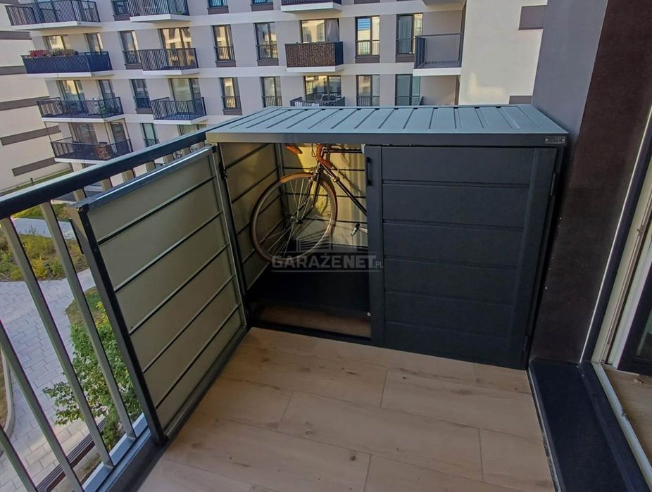 Box Rowerowy - Schowek Na Rower Wózek 180X100  Antracyt Nb431