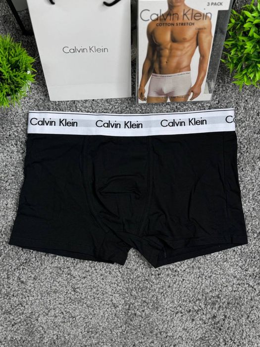 Боксерки Calvin Klein черные мужские трусы Кельвин Кляйн боксеры Кельвын подарочные | Боксерки Кельвін Кляйн чоловічі чорні труси Calvin Klein