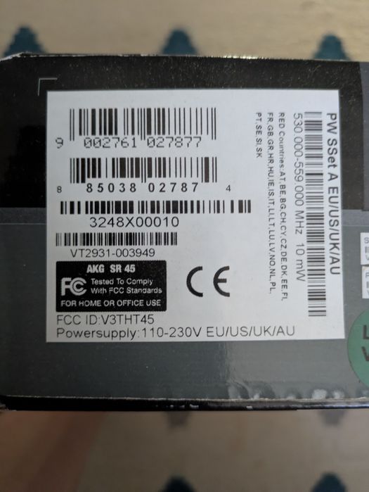 AKG SR 45 Sports Set BD U2 - Mikrofonowy zestaw bezprzewodowy