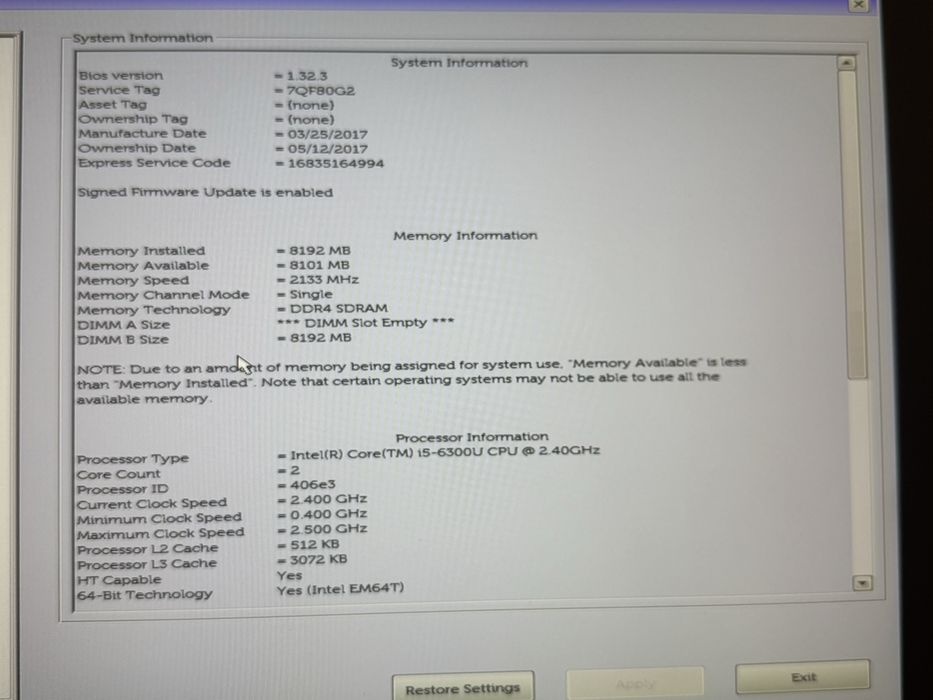 Материнська плата i7-6600U, i5-6300U Dell Latitude E5570