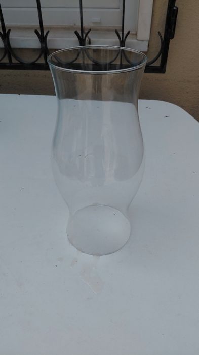 Peça de vidro para vela ou candeeiro