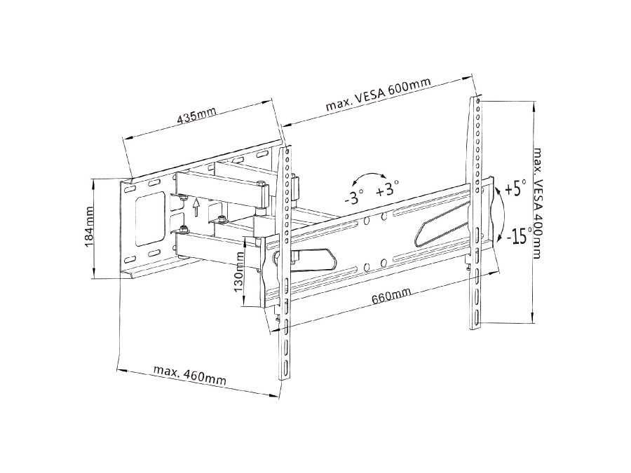Uchwyt do telewizora Maclean, uniwersalny, 37-70" czarny, MC-723 B
