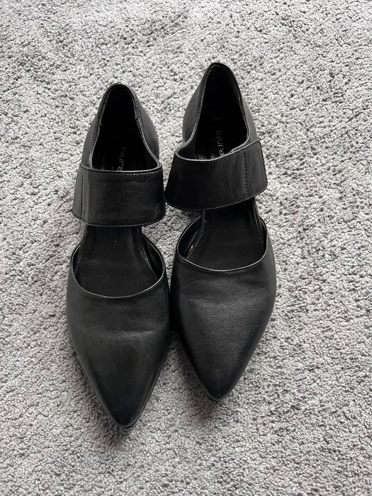 Laura Bellariva - skórzane czarne buty Made in Italy