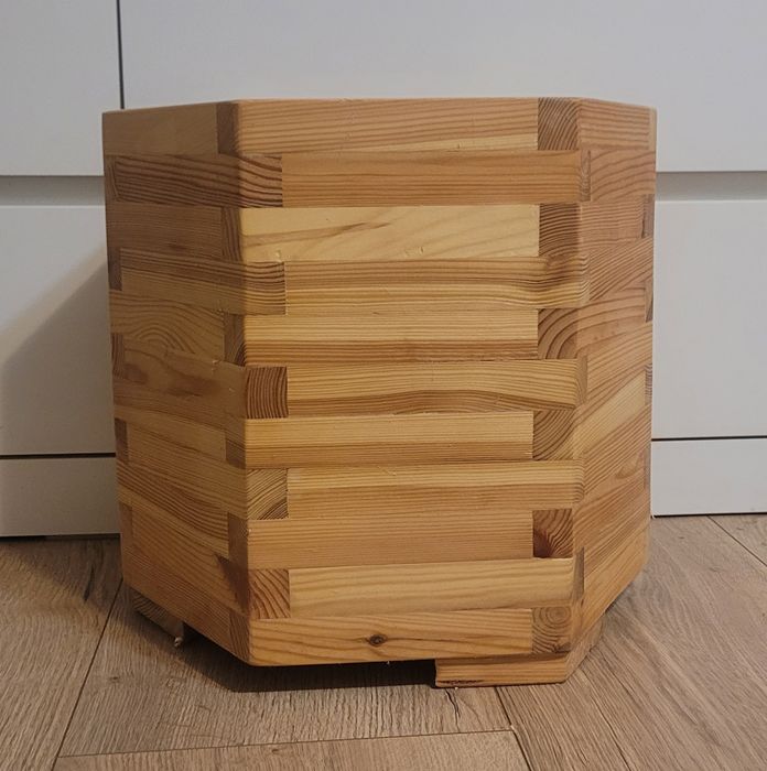 Donica drewniana sześciokątna