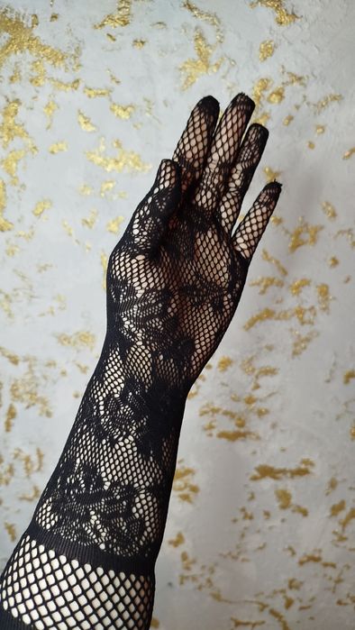 Rękawiczki koronkowe eleganckie do sukienki