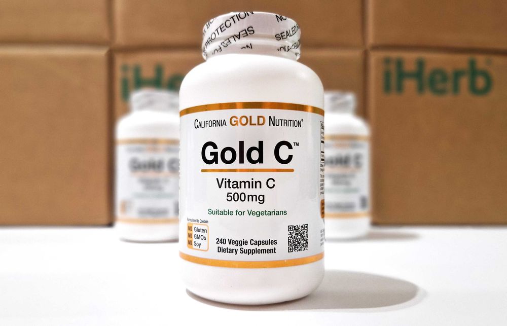 Вітамін С 500 мг, 240 капсул, California GN (США). Vitamin Gold C