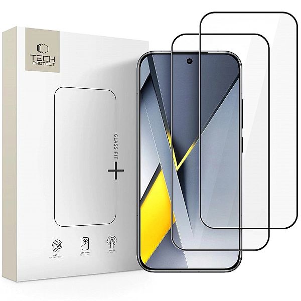 Szkło Hartowane Tech-Protect Glass Fit+ 2-Pack Xiaomi Poco F8 Pro Blac