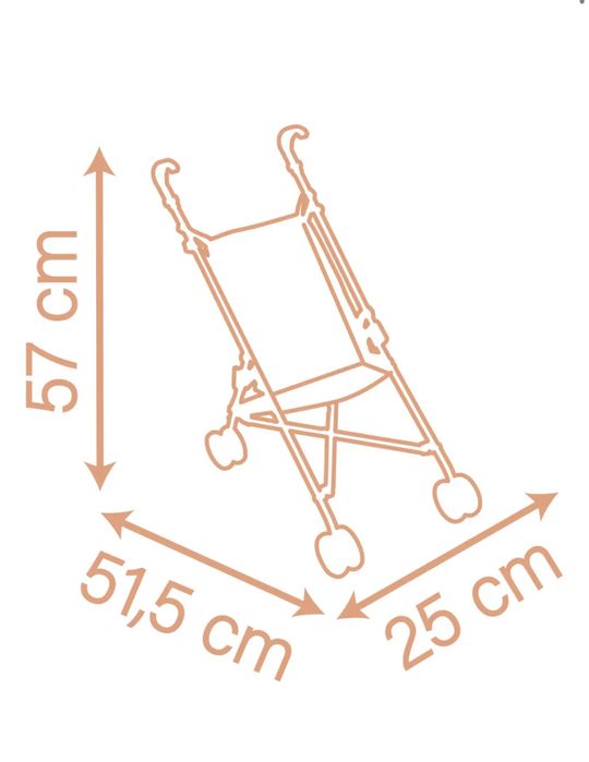 Коляска-тростинка “Бебі Ньорс. Терракотова пудра” (7600220408) SMOBY