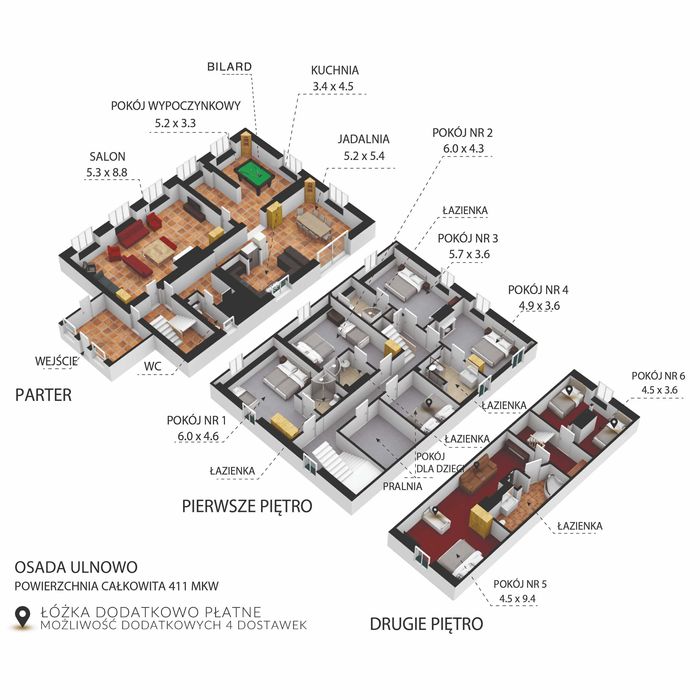 Dom Wakacyjny 400m2 nad jeziorem dla nawet 25 osób, ogród 2ha, jacuzzi