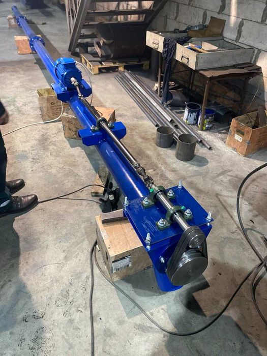 Шнековий навантажувач 108*5м, гвинтовий конвеєр, протруювач, погрузчик