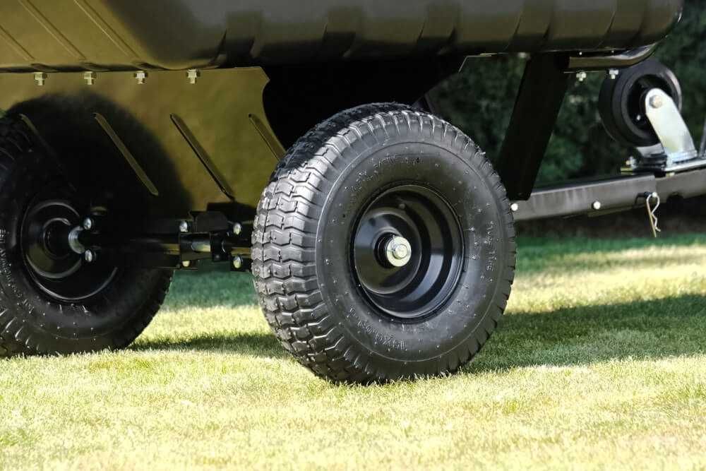 Przyczepka OGRODOWA do Kosiarki polimerowa TRAKTORKA 400 litrów WYWROT