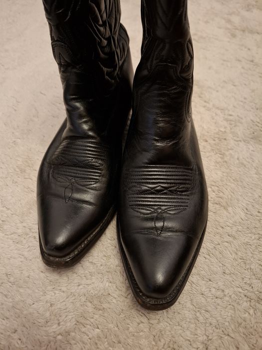 Kowbojki skóra buffalo 36 czarne 21031