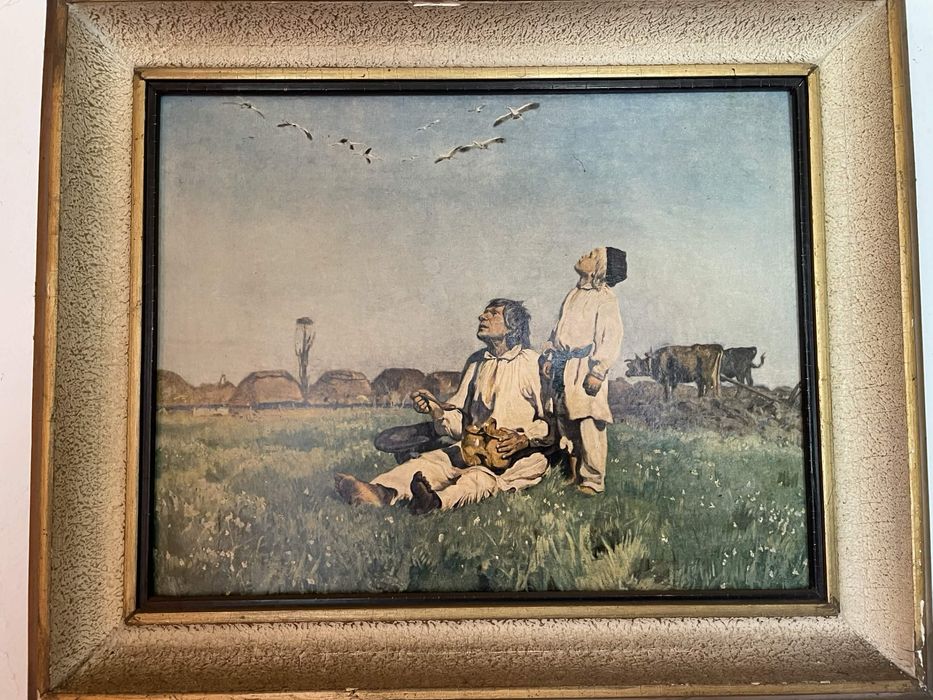 Bociany, reprodukcja obrazu z 1900r