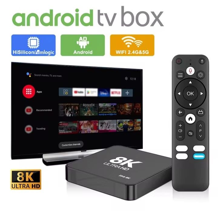 Android 14 на 8/128 Gb Приставка Смарт i96 Smart Tv Box 8k,x96q,xiaomi