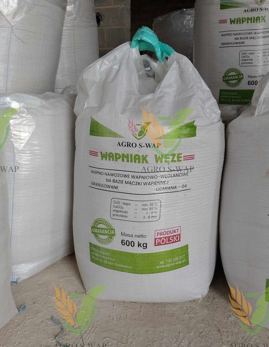 Wapno nawozowe granulowane węglanowe magnezowego czarna kreda PRODUCENT