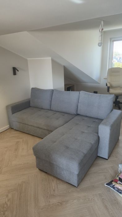 Narożnik rozkładany jasnoszary