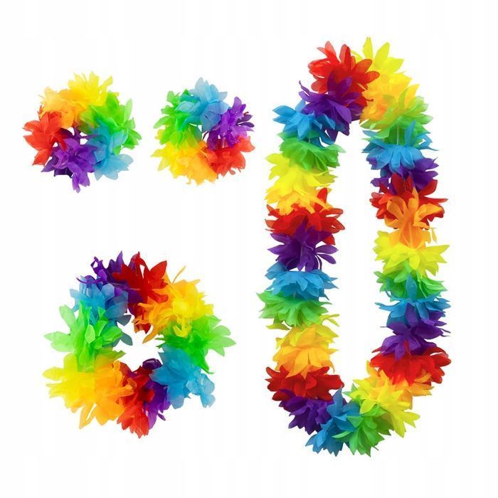 zestaw hawajski naszyjnik strój spódniczka aloha  panieński panna