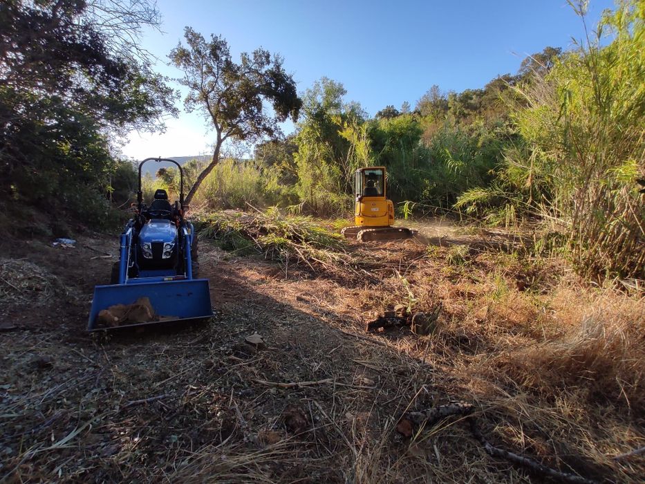 Serviços de trator/giratória - Limpeza de terrenos, jardins