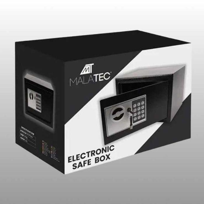 Сейф електронний 10 л з кодовим замком і ключами ТМ Malatec (Польща)