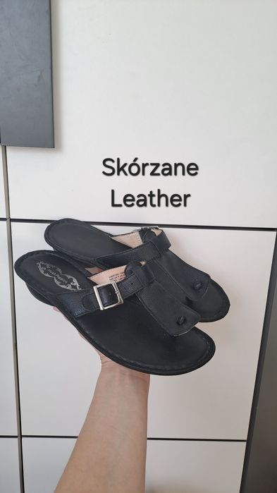 Klapki skórzane japonki Hush puppies